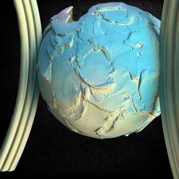 Rare *EARLY* Judi & Ron Lederer Planetary Sculpture Vtg Pottery Art Decor MCM - Picture 8 of 16